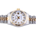 Rolex Lady-Datejust 69173 (1990) - White dial 26 mm Gold/Steel case (5/8)