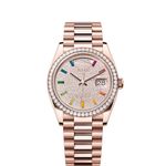 Rolex Day-Date 36 128345RBR (2024) - Diamant wijzerplaat 36mm Roségoud (1/1)