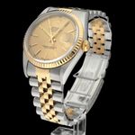 Rolex Datejust 36 16233 (2001) - Champagne wijzerplaat 36mm Goud/Staal (5/8)