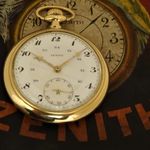 Zenith Pocket watch Unknown (1910) - Silver dial 49 mm Yellow Gold case (6/8)