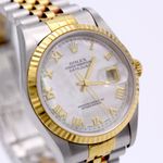 Rolex Datejust 36 16233 (1994) - Pearl dial 36 mm Gold/Steel case (6/8)