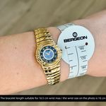 Piaget Tanagra 16031M401D (1996) - Blue dial 25 mm Yellow Gold case (2/8)