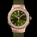 Hublot Classic Fusion 45, 42, 38, 33 mm 565.OX.8980.RX.1204 (2022) - Green dial 38 mm Rose Gold case (1/1)