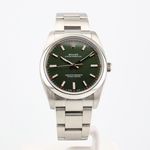 Rolex Oyster Perpetual 34 114200 (2016) - Green dial 34 mm Steel case (1/8)