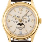 Patek Philippe Annual Calendar 5146J-001 (Onbekend (willekeurig serienummer)) - Beige wijzerplaat 39mm Geelgoud (2/6)