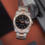 Rolex Datejust Turn-O-Graph 116261 (Unknown (random serial)) - Black dial 36 mm Gold/Steel case (1/8)