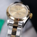 Rolex Oyster Perpetual 67183 (1996) - Champagne dial 26 mm Gold/Steel case (6/8)