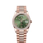 Rolex Day-Date 36 128345rbr (2025) - Green dial 36 mm Rose Gold case (1/1)