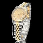 Rolex Lady-Datejust 69173G (1999) - Champagne dial 26 mm Gold/Steel case (2/8)