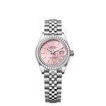 Rolex Lady-Datejust 279384RBR (2024) - Roze wijzerplaat 28mm Staal (1/8)