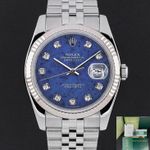 Rolex Datejust 36 116234 (2006) - Blue dial 36 mm Steel case (1/8)