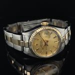 Rolex Oyster Perpetual Lady Date 6517 (1969) - Champagne wijzerplaat 26mm Goud/Staal (8/8)