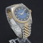Rolex Datejust 16233 (1990) - Blue dial 36 mm Gold/Steel case (6/7)