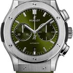 Hublot Classic Fusion Chronograph 521.NX.8970.RX (2025) - Groen wijzerplaat 45mm Titanium (1/1)