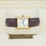 Cartier Tank Vermeil 590005 (Unknown (random serial)) - White dial 23 mm Silver case (5/8)