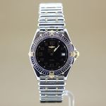 Breitling Wings Lady D67050 (1999) - Black dial 31 mm Gold/Steel case (1/8)