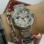 Cartier Ballon Bleu 36mm WSBB0021 (2024) - Zilver wijzerplaat 37mm Staal (8/8)