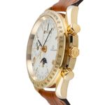 Omega Speedmaster Reduced 3131.20 (Unknown (random serial)) - White dial 39 mm Yellow Gold case (6/8)