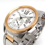 Cartier Calibre de Cartier 3389 (2017) - Wit wijzerplaat 42mm Goud/Staal (5/7)