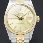 Rolex Datejust 36 16013 (1986) - Gold dial 36 mm Gold/Steel case (1/7)