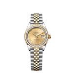 Rolex Lady-Datejust 279383RBR (2024) - Champagne wijzerplaat 28mm Goud/Staal (1/1)