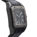Cartier Santos 100 W2020010 (Unknown (random serial)) - Black dial 38 mm Steel case (7/8)