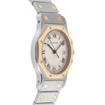 Cartier Santos 187902 (1993) - White dial 30 mm Gold/Steel case (5/8)