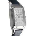 Cartier Santos Dumont WSSA0032 (Onbekend (willekeurig serienummer)) - Zilver wijzerplaat 47mm Staal (7/8)