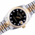 Rolex Datejust 31 68273 (1988) - Black dial 31 mm Gold/Steel case (1/8)