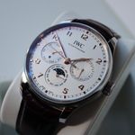 IWC Portuguese Perpetual Calendar IW344203 (Onbekend (willekeurig serienummer)) - Zilver wijzerplaat 42mm Staal (6/8)