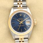 Rolex Lady-Datejust 69173 (1990) - Blue dial 26 mm Gold/Steel case (1/8)