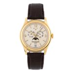 Patek Philippe Annual Calendar 5146J-001 (Onbekend (willekeurig serienummer)) - Beige wijzerplaat 39mm Geelgoud (1/6)