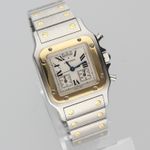 Cartier Santos Galbée 2425 (2000) - Silver dial 29 mm Gold/Steel case (3/8)