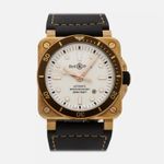 Bell & Ross BR 03 BR0392-D-WH-BR/SCA (2025) - Parelmoer wijzerplaat 43mm Brons (1/1)