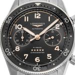 Longines Spirit L3.821.4.53.6 (2025) - Zwart wijzerplaat 42mm Staal (1/7)
