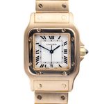 Cartier Santos 887901 (Unknown (random serial)) - Champagne dial 29 mm Yellow Gold case (3/8)
