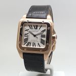 Cartier Santos 100 2792 (Unknown (random serial)) - White dial 41 mm Rose Gold case (5/8)