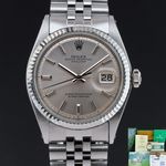 Rolex Datejust 1601 (1972) - Zilver wijzerplaat 36mm Staal (1/8)