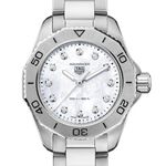TAG Heuer Aquaracer Lady WBP1416.BA0622 (2023) - White dial 30 mm Steel case (2/3)