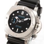 Panerai Luminor Submersible 1950 3 Days Automatic PAM01305 (2021) - Black dial 47 mm Titanium case (1/8)