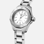 TAG Heuer Aquaracer Lady WBP1411.BA0622 (2024) - Wit wijzerplaat 30mm Staal (1/1)