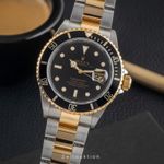 Rolex Submariner Date 16613 (2008) - Black dial 40 mm Gold/Steel case (1/8)