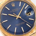 Rolex Datejust 1607 (1972) - Blue dial 36 mm Yellow Gold case (3/8)