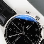 IWC Portuguese Chronograph IW371609 (2024) - Zwart wijzerplaat 41mm Staal (3/8)