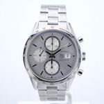 TAG Heuer Carrera Calibre 16 CV2017-2 (Unknown (random serial)) - Silver dial 41 mm Steel case (1/8)