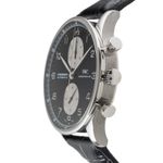 IWC Portuguese Chronograph IW371404 (Onbekend (willekeurig serienummer)) - Zwart wijzerplaat 41mm Staal (6/8)