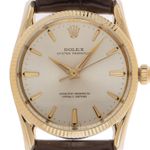 Rolex Oyster Perpetual 1011 (1965) - Zilver wijzerplaat 34mm Geelgoud (1/8)