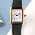 Chopard Tank 5054 (1985) - White dial 20 mm Yellow Gold case (1/8)
