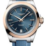 Longines Conquest L3.430.5.92.9 (2026) - Blauw wijzerplaat 34mm Goud/Staal (1/1)