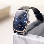 Rolex Cellini 4113 (1999) - Blue dial 26 mm White Gold case (1/8)